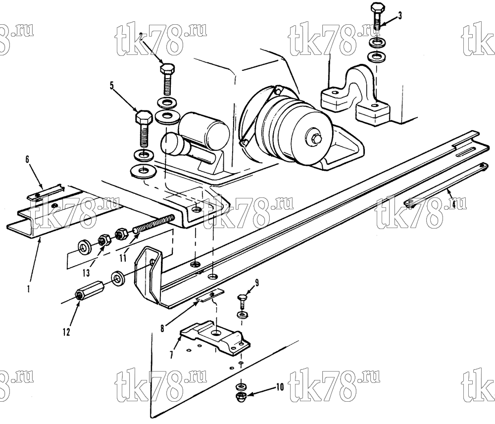 Каталог запчастей для Thermo King  ENGINE & COMPRESSOR MOUNTING (OH 160)