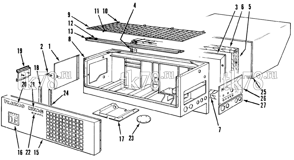 Каталог запчастей для Thermo King MD-I STRUCTURAL COMPONENTS