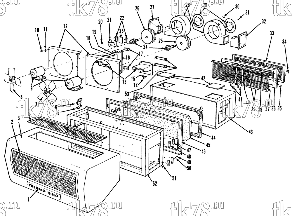 Каталог запчастей для Thermo King D1 Series STRUCTURAL & ELECTRICAL