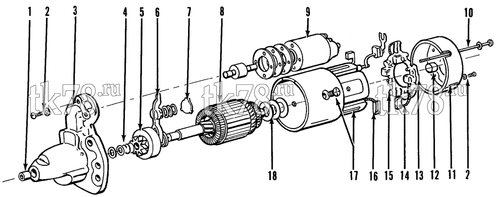 Каталог запчастей для Thermo King AM2 STARTER ASSEMBLY