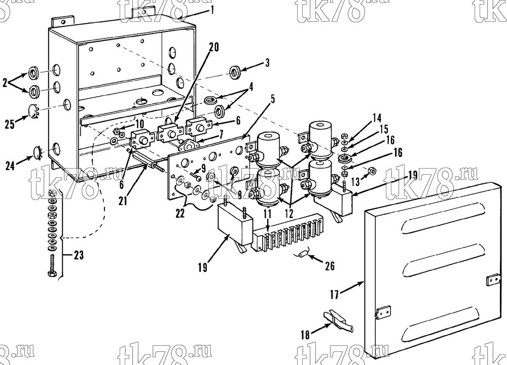 Каталог запчастей для Thermo King B3 Series CONTROL BOX ASSEMBLY