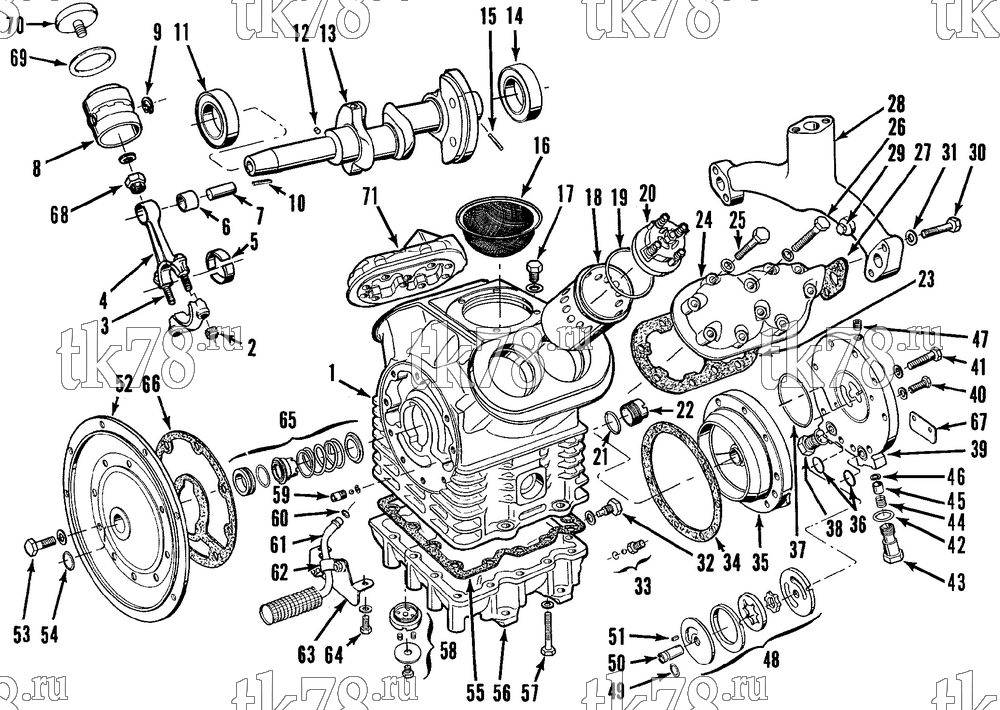 Каталог запчастей для Thermo King  COMPRESSOR X426 (w/ UNLOADING HEAD)