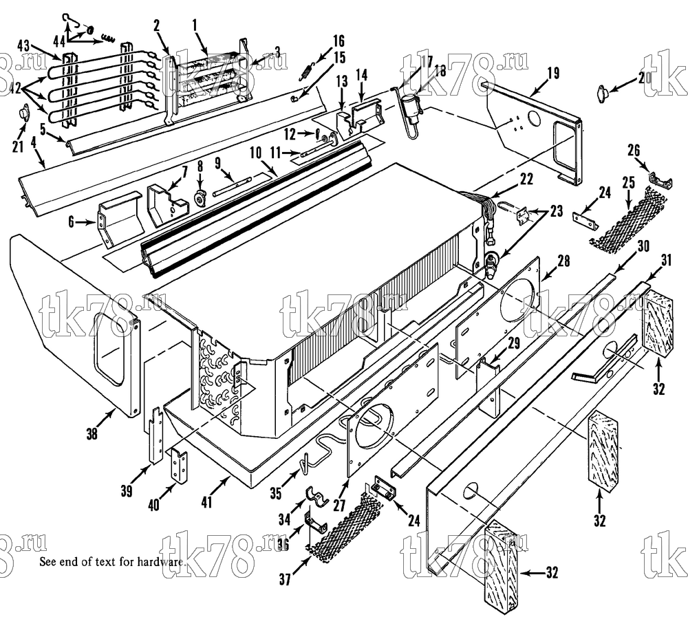Каталог запчастей для Thermo King  EVAPORATOR COMPARTMENT