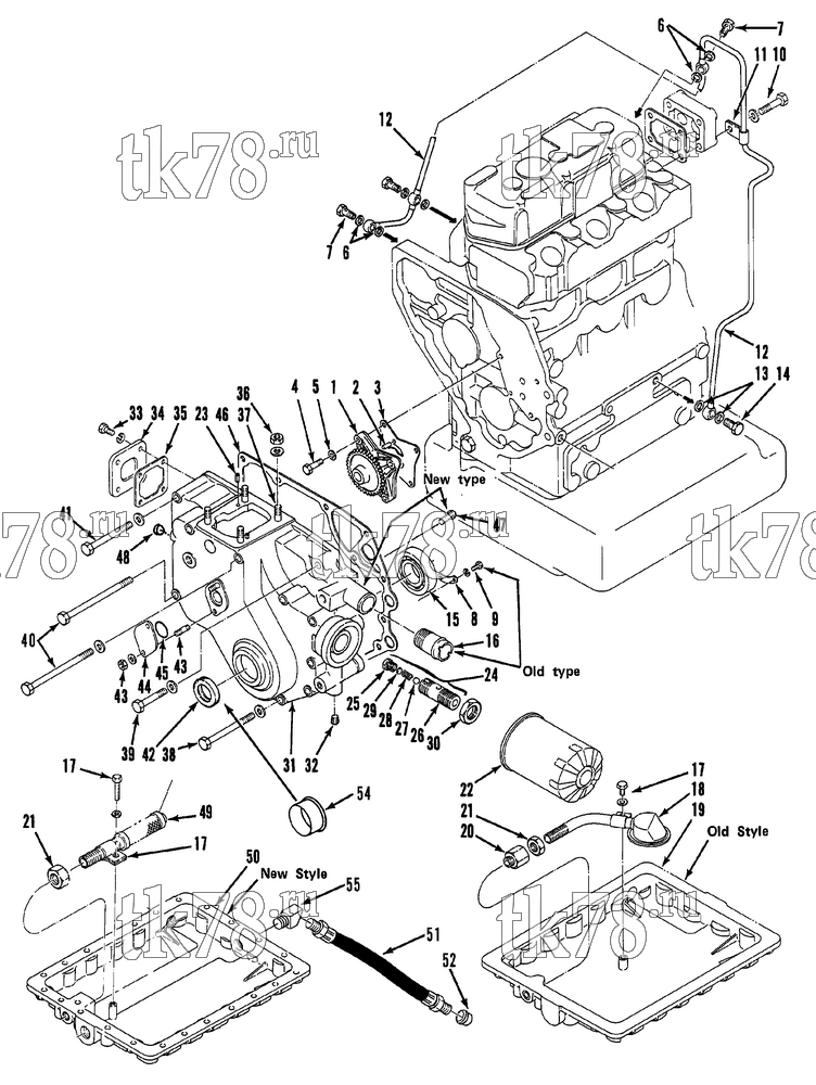 Каталог запчастей для Thermo King TD-I OIL SYSTEM & GEAR COVER
