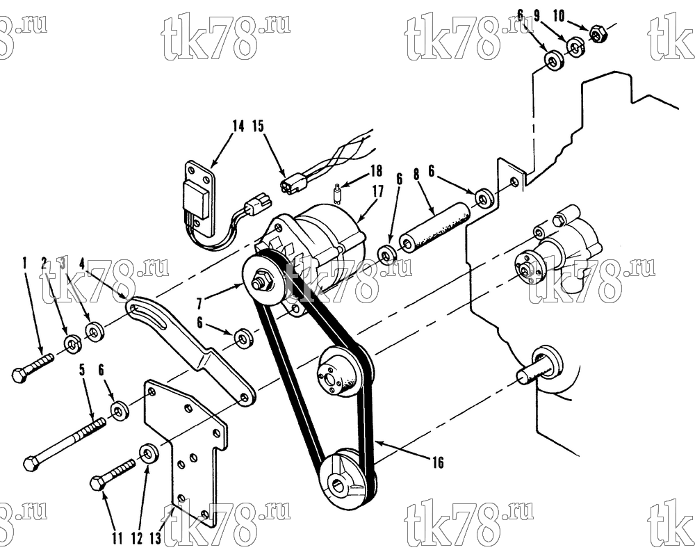 Каталог запчастей для Thermo King KD-I ALTERNATOR GROUP