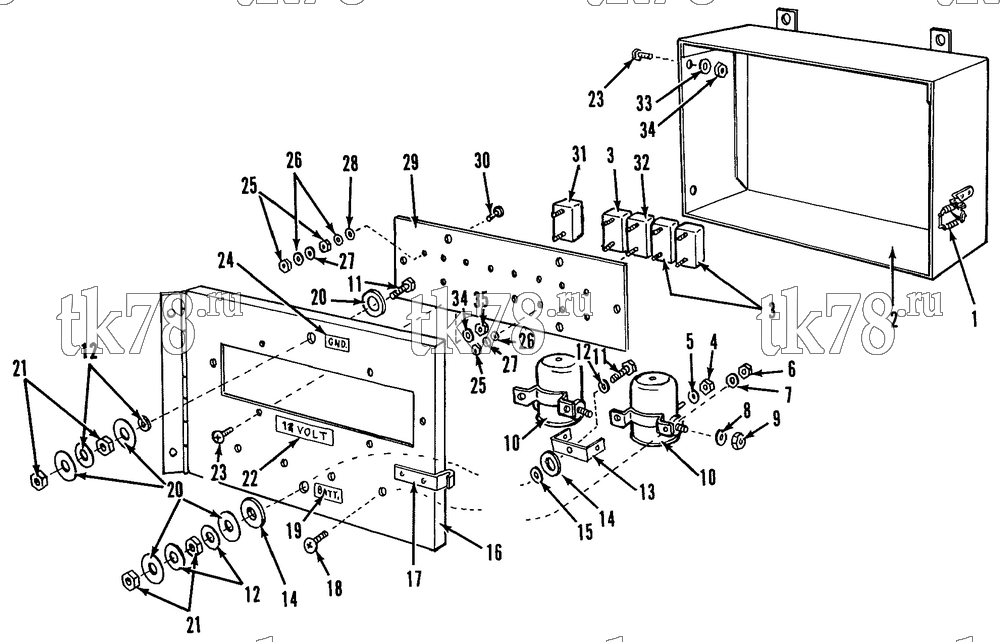 Каталог запчастей для Thermo King  CONTROL BOX (12V - B3 1015, Before 10/84)
