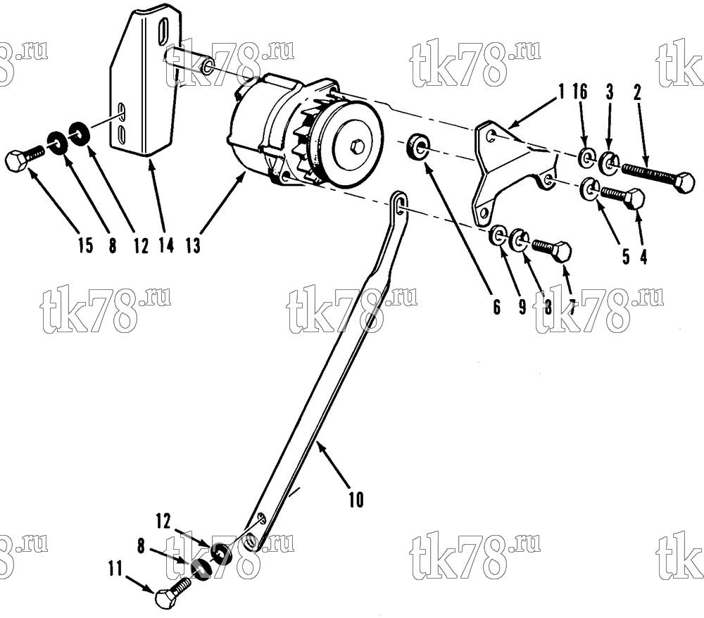 Каталог запчастей для Thermo King  ALTERNATOR MOUNTING