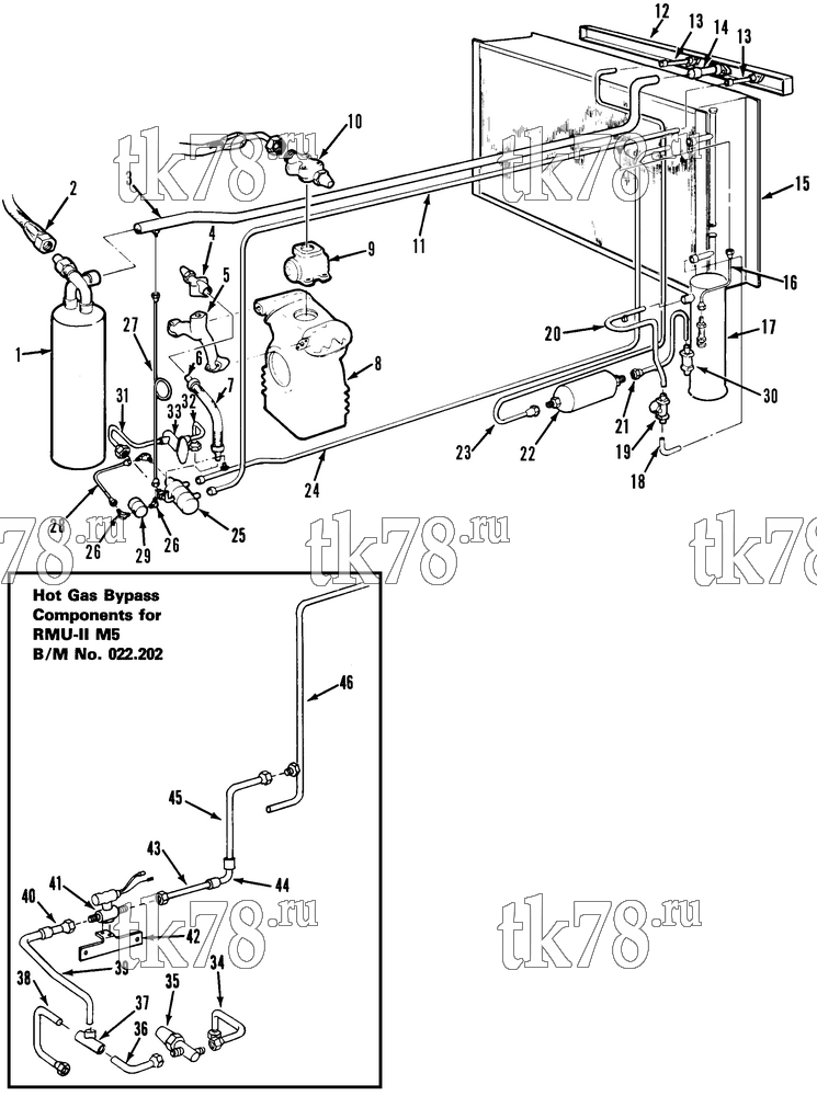 Каталог запчастей для Thermo King RMU-II REFRIGERATION COMPONENTS