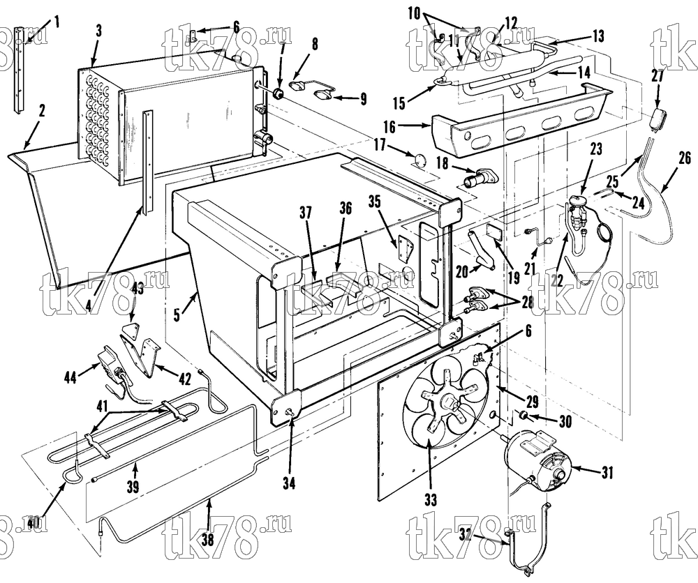 Каталог запчастей для Thermo King  EVAPORATOR GROUP (RMU M1)