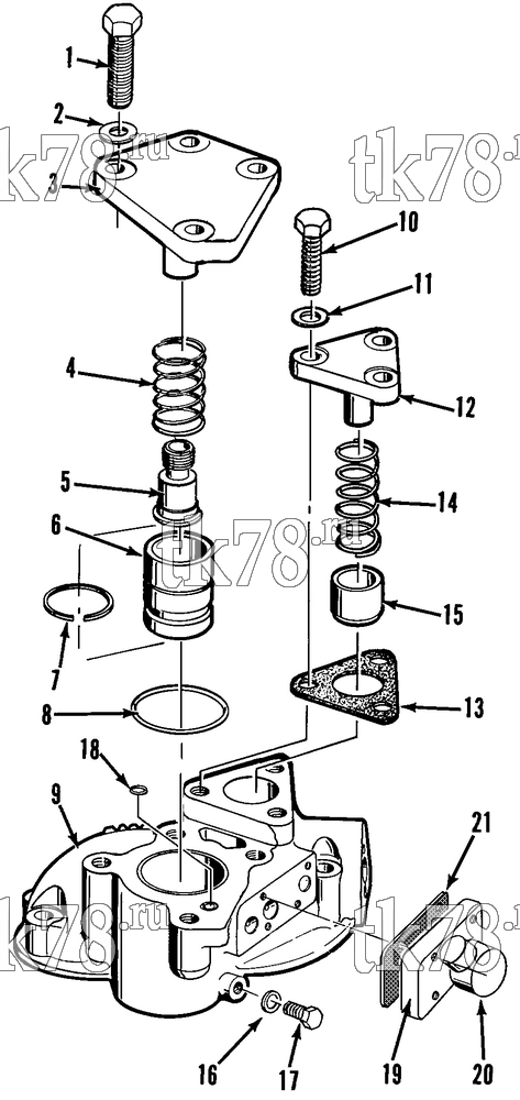 Каталог запчастей для Thermo King  UNLOADER CYLINDER HEAD ASSEMBLY (R502)