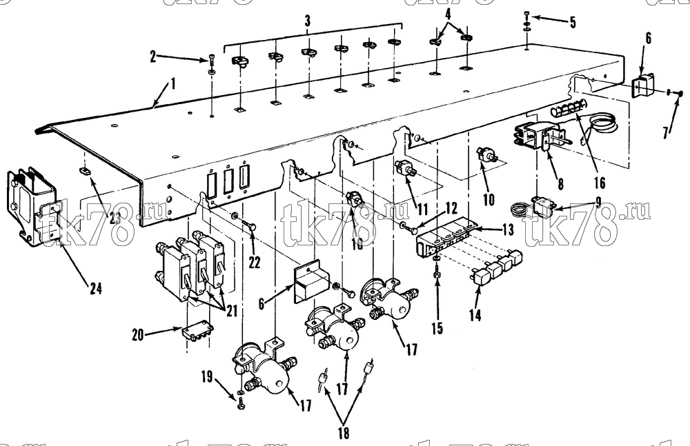 Каталог запчастей для Thermo King T1-M1, M2, M3 CONTROL PANEL ASSEMBLY