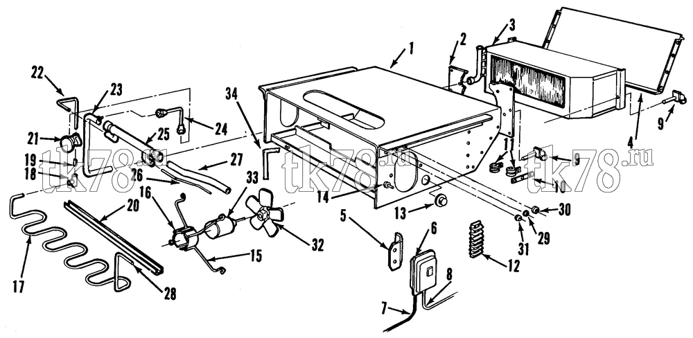 Каталог запчастей для Thermo King  EVAPORATOR ASSEMBLY
