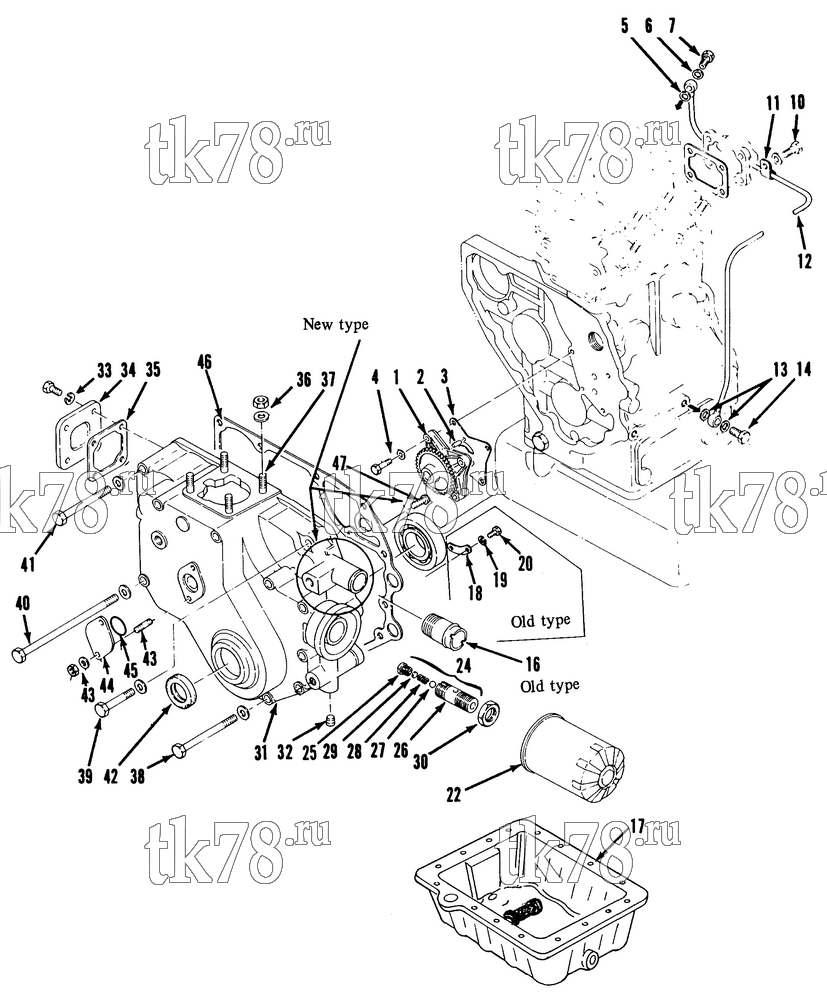 Каталог запчастей для Thermo King UMD 20DG OIL SYSTEM & GEAR COVER