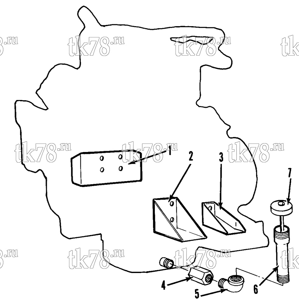 Каталог запчастей для Thermo King UMD 20DG ENGINE MOUNTING BRACKETS & DIPSTICK