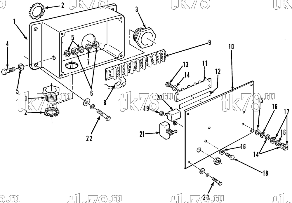 Каталог запчастей для Thermo King UMD 20DG JUNCTION BOX & COVER GROUP
