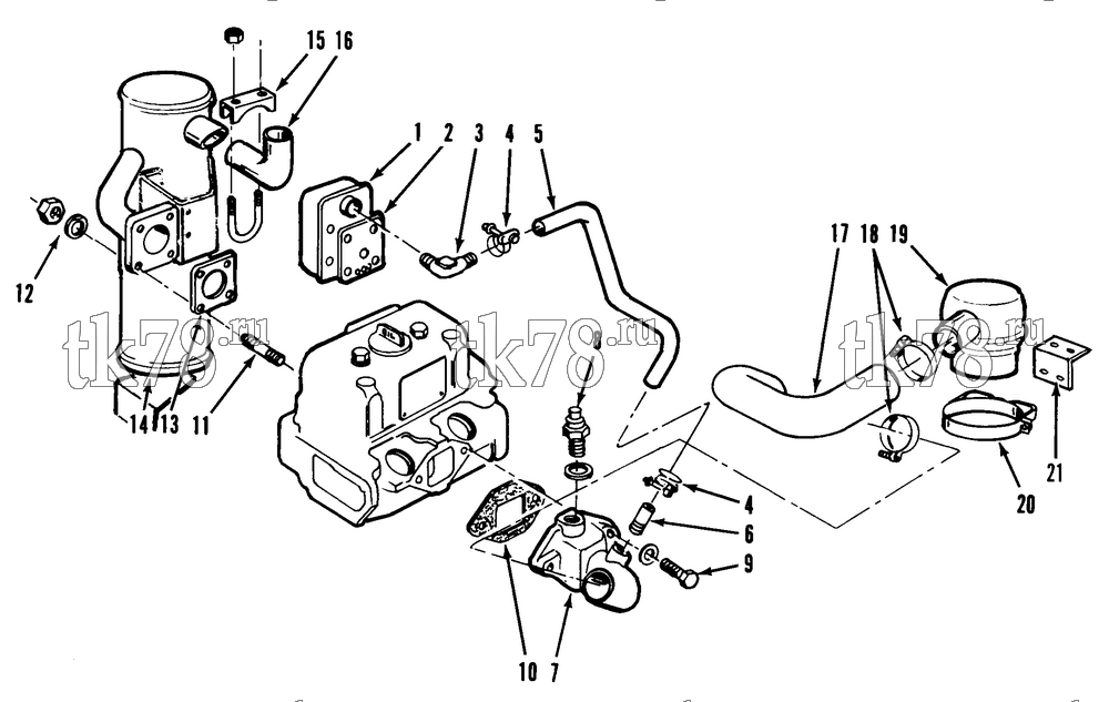 Каталог запчастей для Thermo King  INTAKE & EXHAUST GROUP