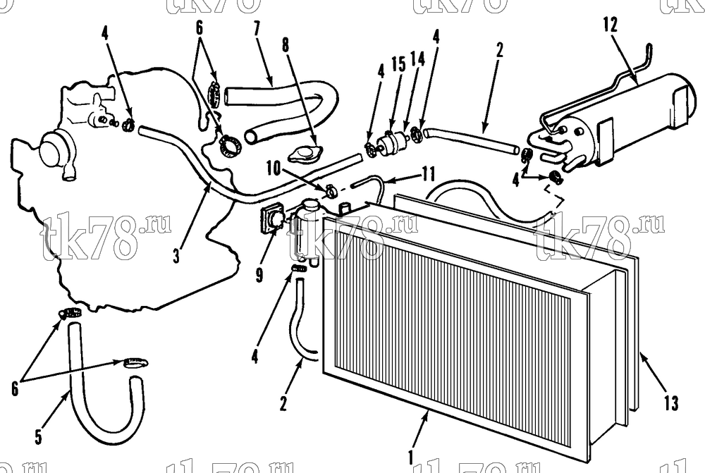 Каталог запчастей для Thermo King  ENGINE COOLING GROUP