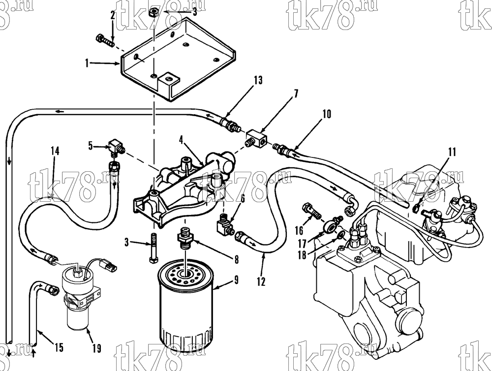 Каталог запчастей для Thermo King  FUEL FILTER & HOSES