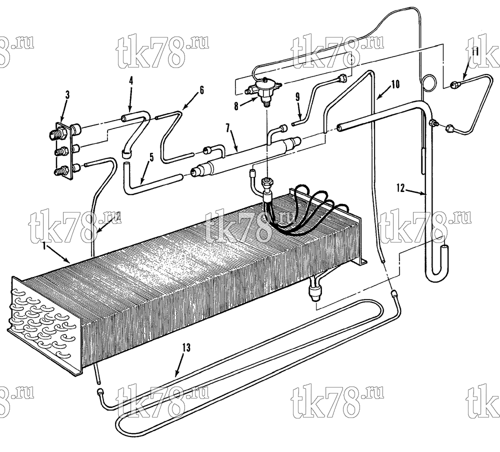 Каталог запчастей для Thermo King CB-I REFRIGERATION COMPONENTS - EVAPORATOR
