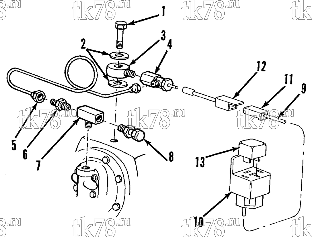 Каталог запчастей для Thermo King SB-I 1000, 1200, 2000 & HPO LOW OIL PRESSURE SWITCH