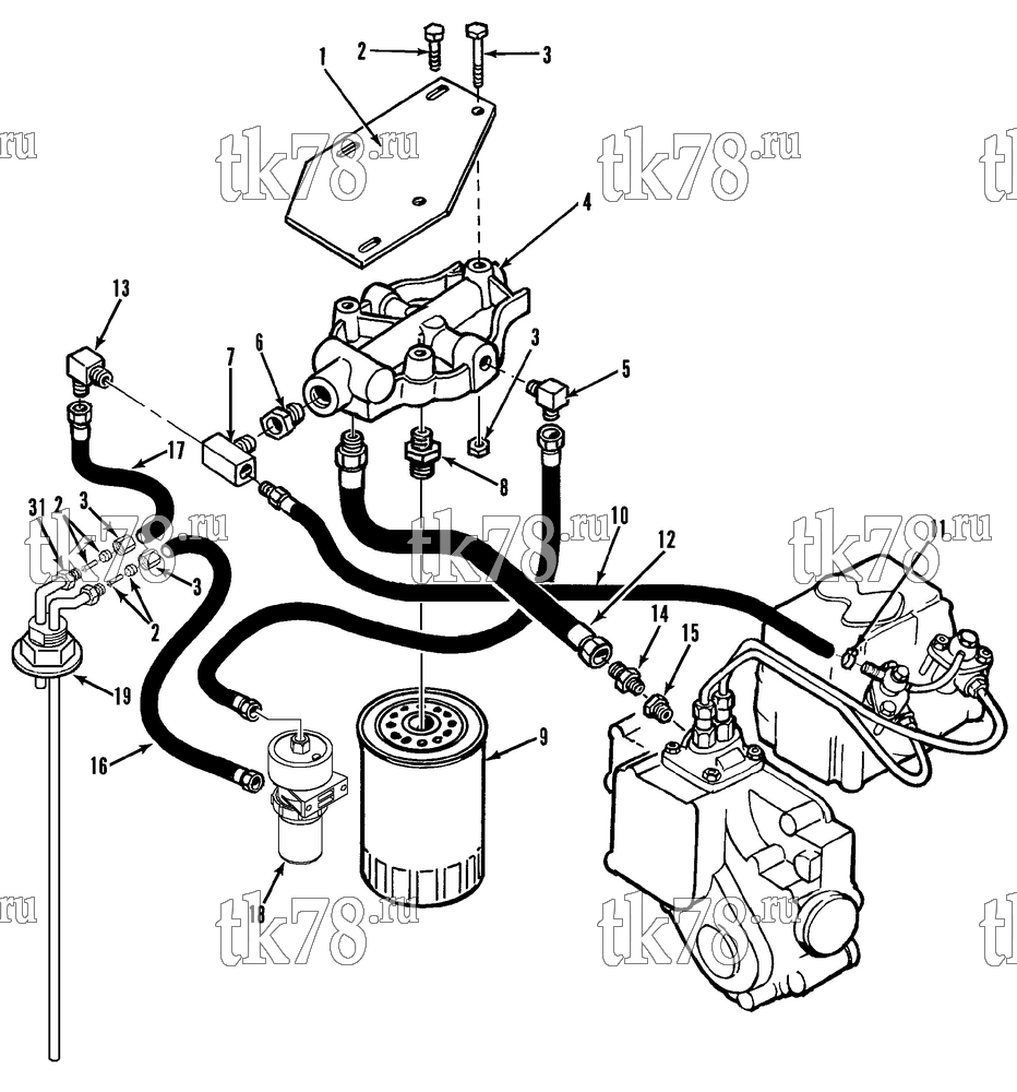 Каталог запчастей для Thermo King  FUEL FILTER & HOSES