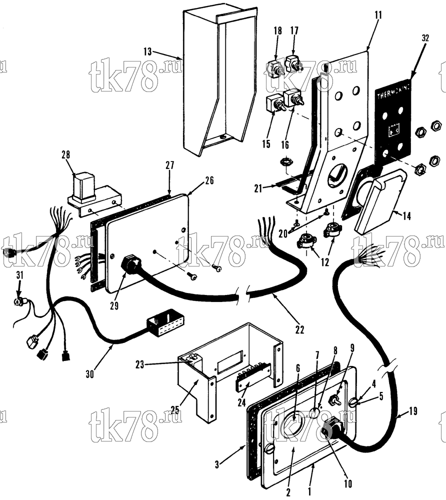 Каталог запчастей для Thermo King  PANEL REMOTE (MD 50 230V UE)