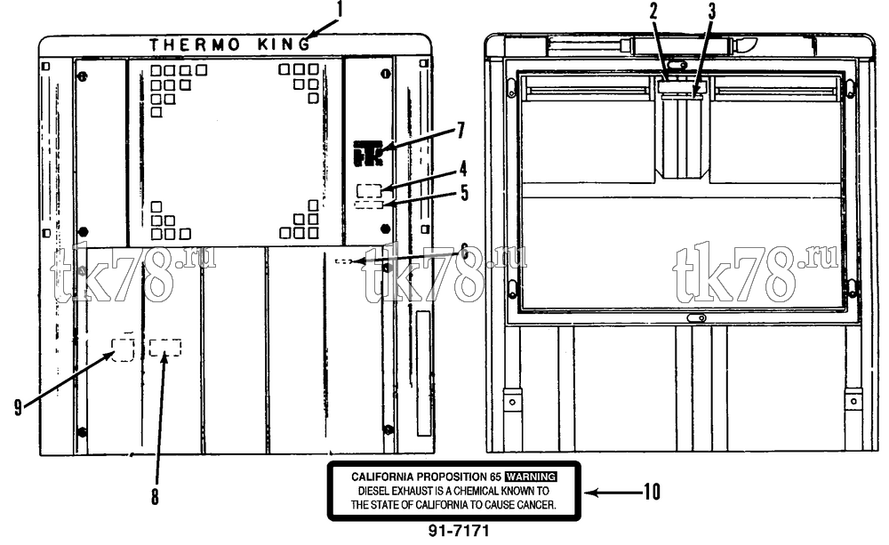 Каталог запчастей для Thermo King SB-I 1000, 1200, 2000 & HPO NAMEPLATES