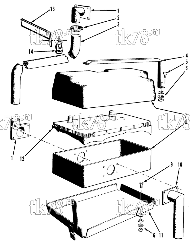 Каталог запчастей для Thermo King SB-I 1000, 1200, 2000 & HPO BATTERY BOX ASSEMBLY