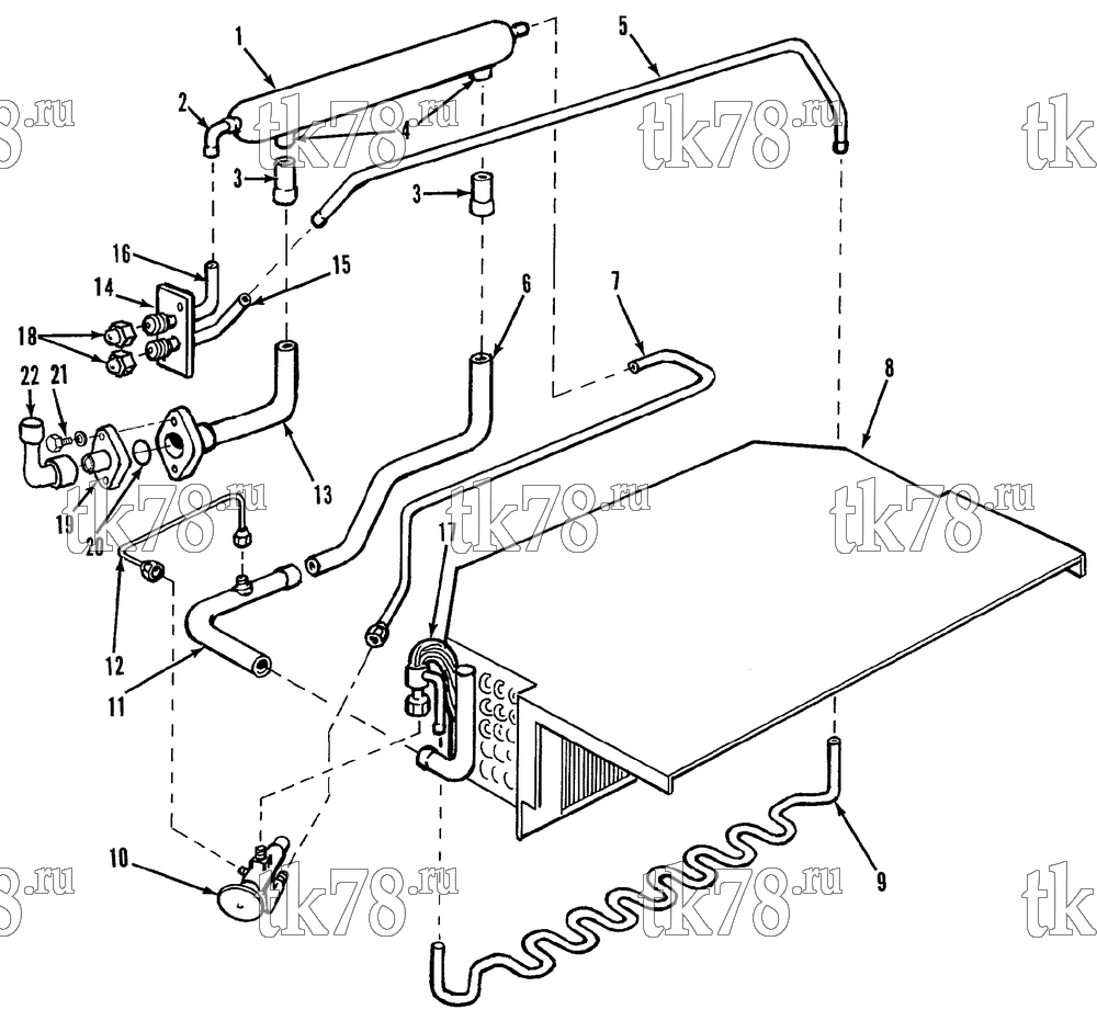 Каталог запчастей для Thermo King URD 25DG REFRIGERATION - EVAPORATOR
