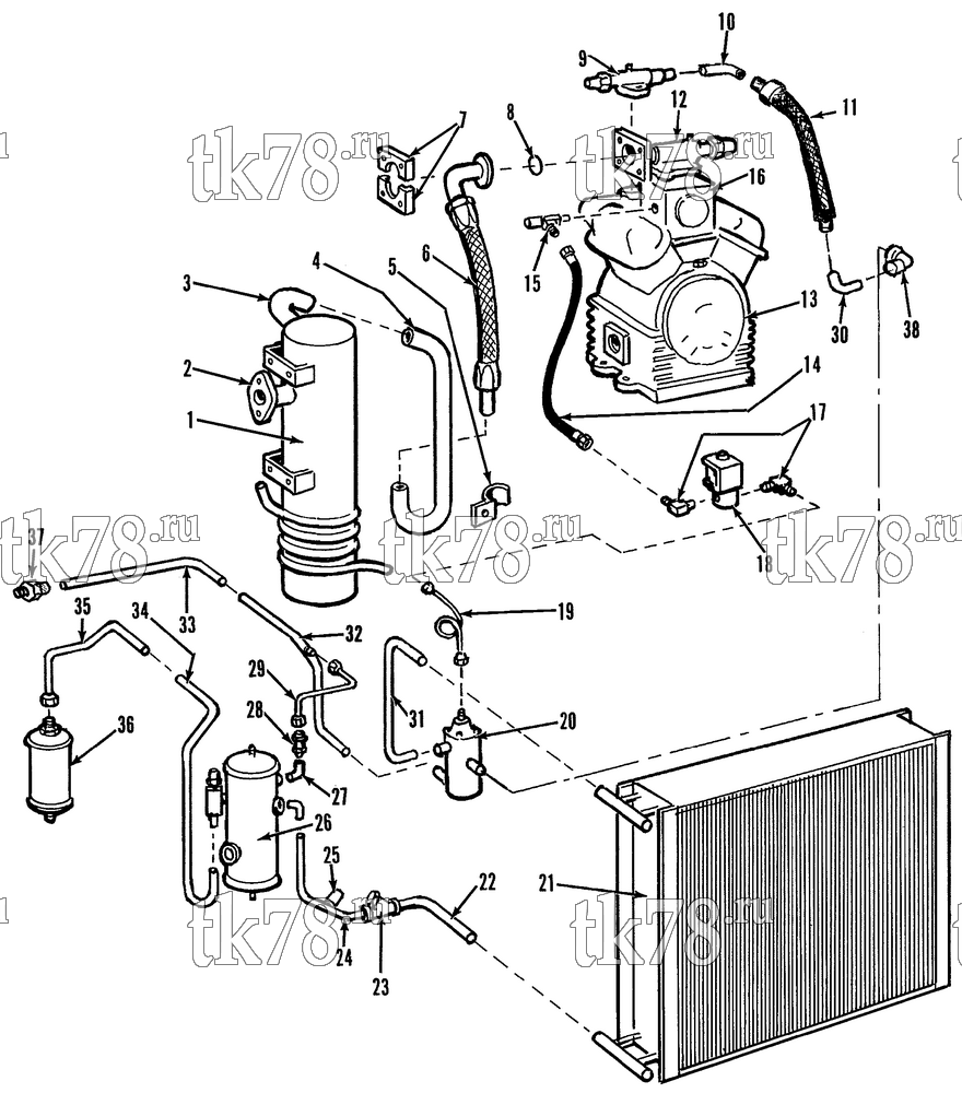 Каталог запчастей для Thermo King URD 25DG REFRIGERATION COMPONENTS