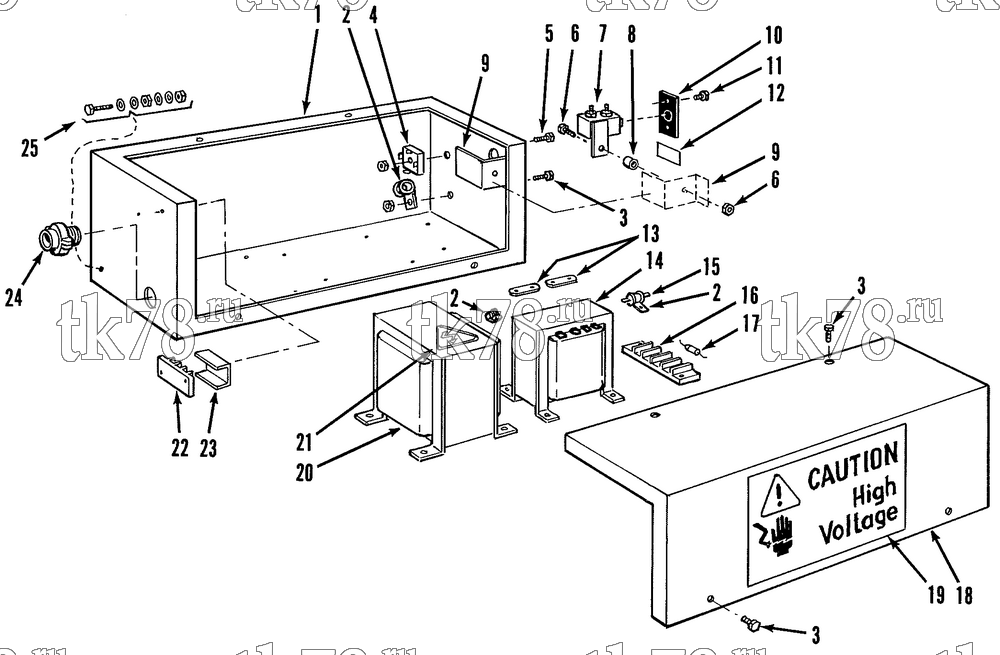 Каталог запчастей для Thermo King  TRANSFORMER BOX ASSEMBLY (STB-I 20D)