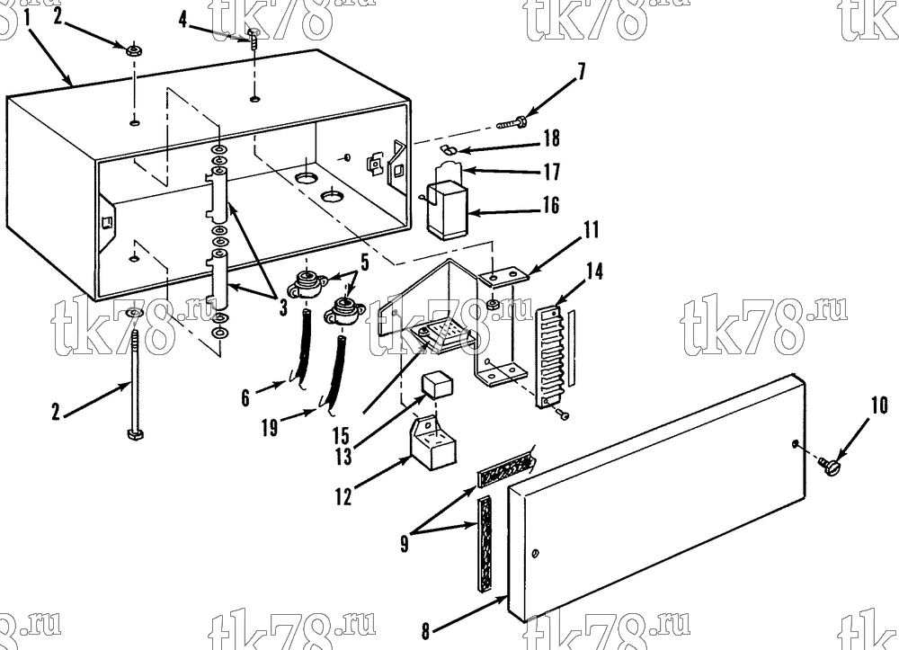 Каталог запчастей для Thermo King STB-I RELAY BOX - 12V (STB-I 10D, KIT 710851)