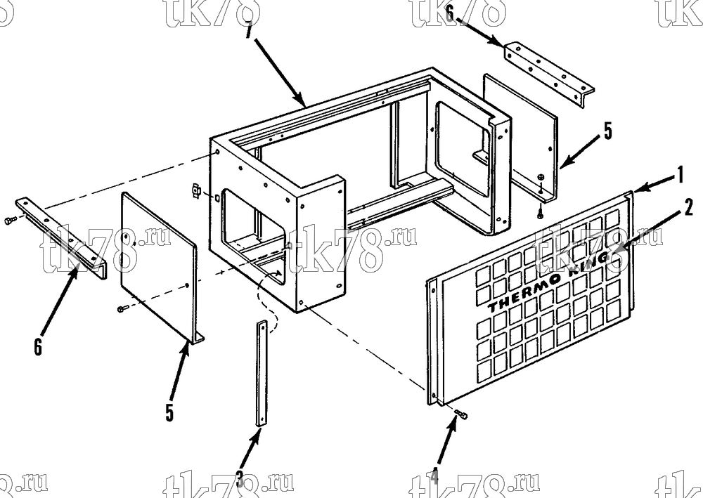 Каталог запчастей для Thermo King  GRILLE - UNDERMOUNT - KIT 710858 (STB-I 10D)
