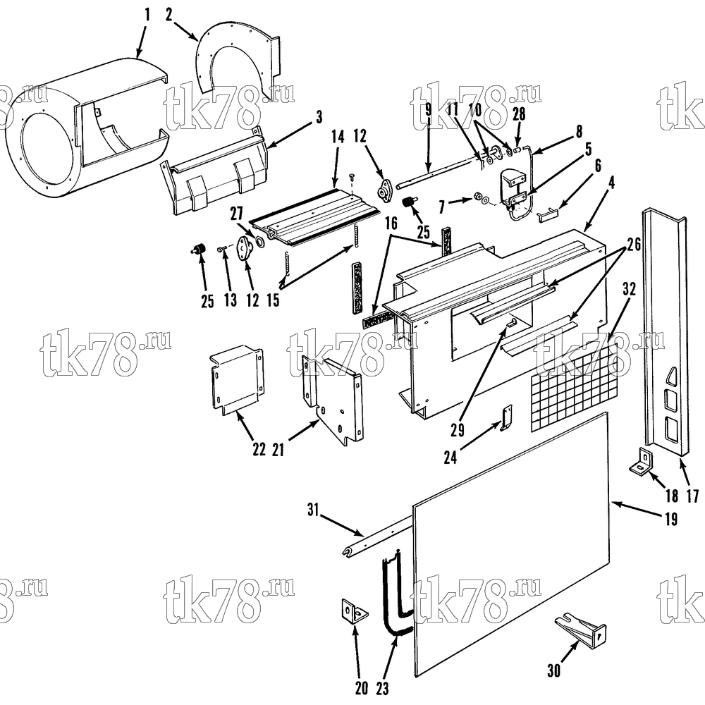 Каталог запчастей для Thermo King McTRL-I 30, 50 & 50 TC EMEIA EVAPORATOR COMPONENTS