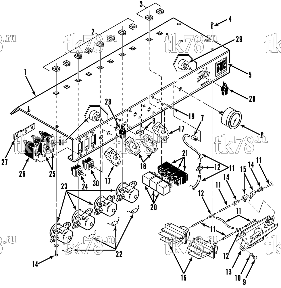 Каталог запчастей для Thermo King NSD-I CONTROL PANEL ASSEMBLY (1004 R12)