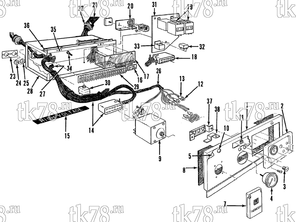 Каталог запчастей для Thermo King RMU-II CONTROL BOX ASSEMBLY (RMU-II M5, M6, M7 & M8)
