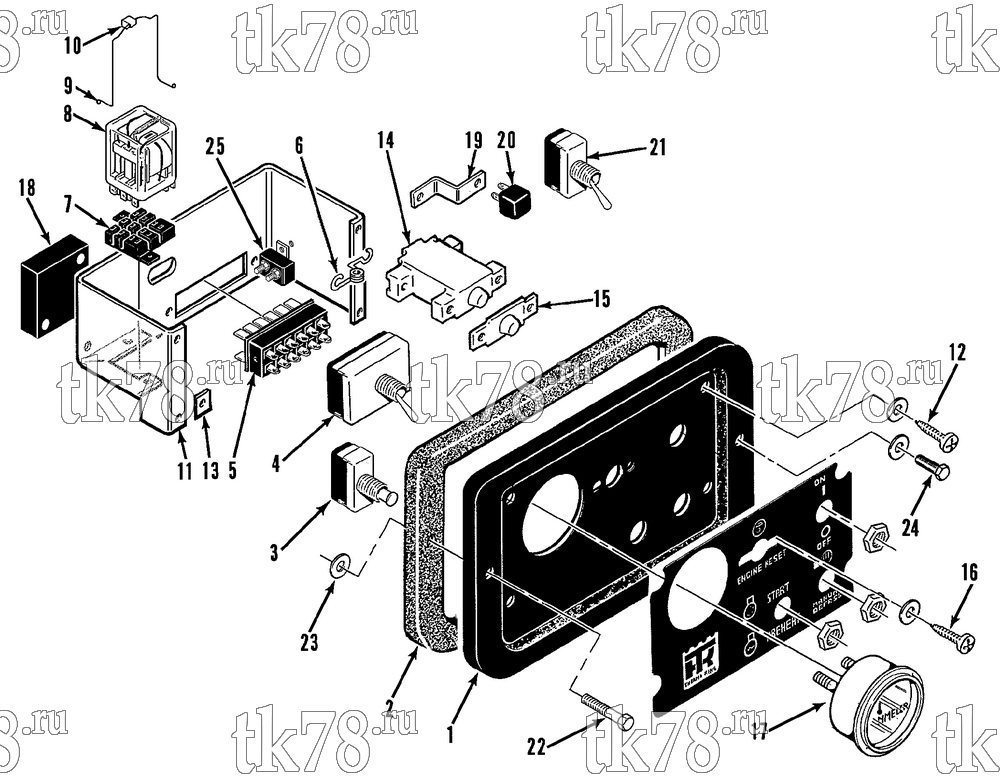 Каталог запчастей для Thermo King RMU-II SWITCH PANEL ASSEMBLY (RMU-II M1, M2, M3)