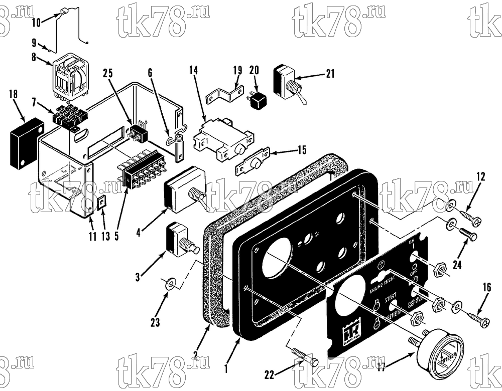 Каталог запчастей для Thermo King RMU-II SWITCH PANEL ASSEMBLY (RMU-II M5)