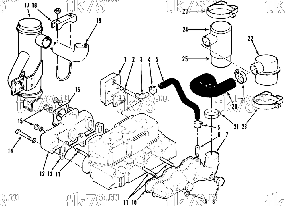 Каталог запчастей для Thermo King  INTAKE & EXHAUST GROUP