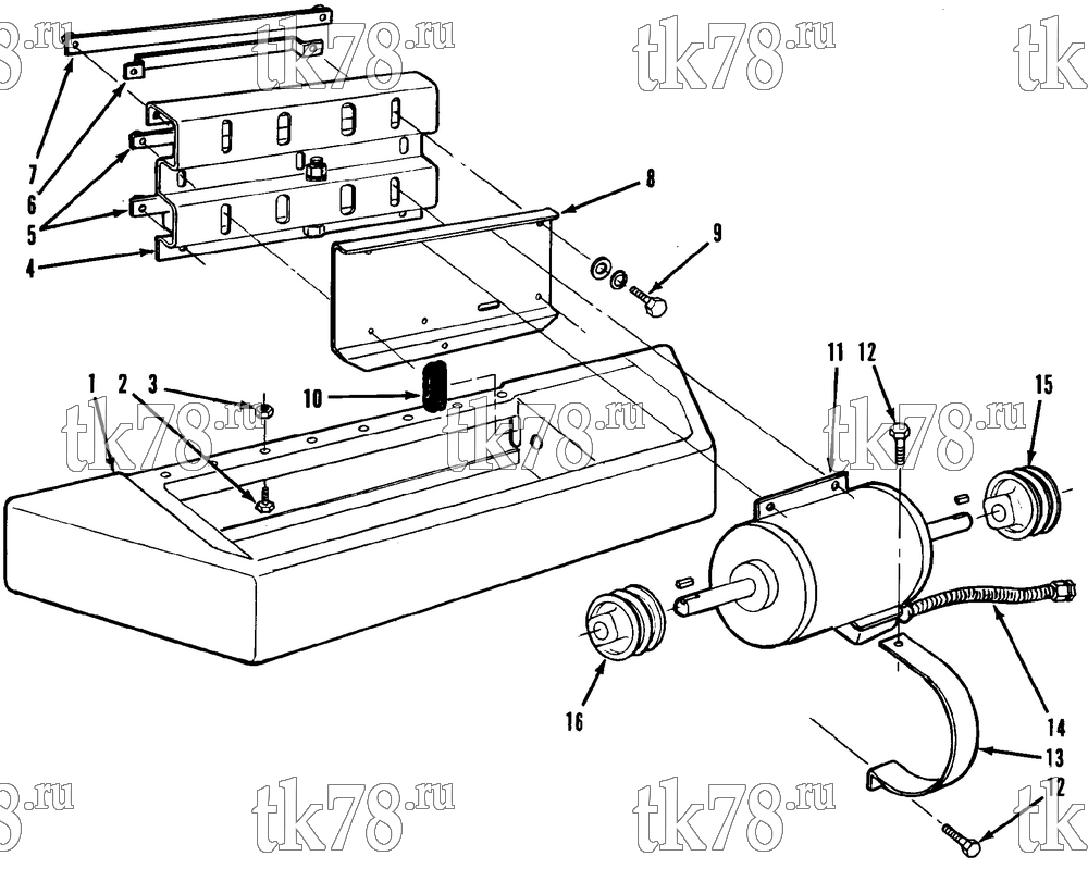 Каталог запчастей для Thermo King  MOTOR TO BASE ASSEMBLY
