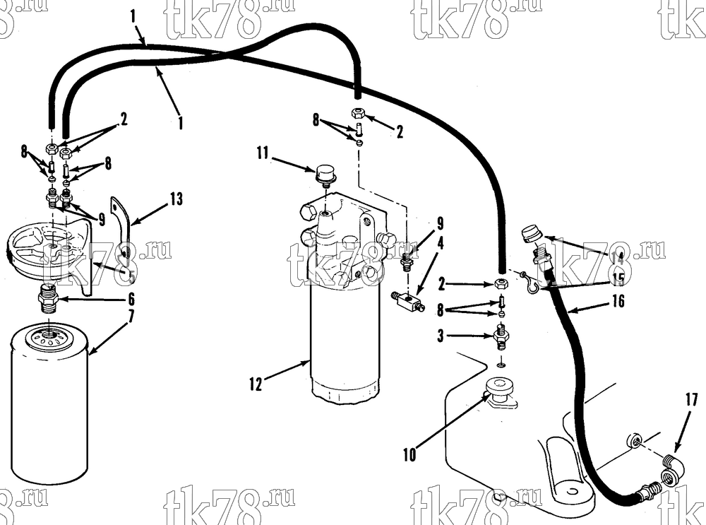 Каталог запчастей для Thermo King  BYPASS OIL FILTER (di 2.2)