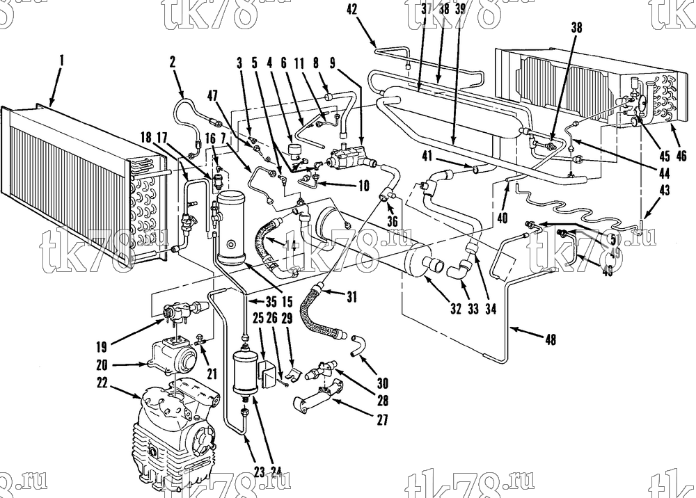 Каталог запчастей для Thermo King LND 30 PEG REFRIGERATION COMPONENTS