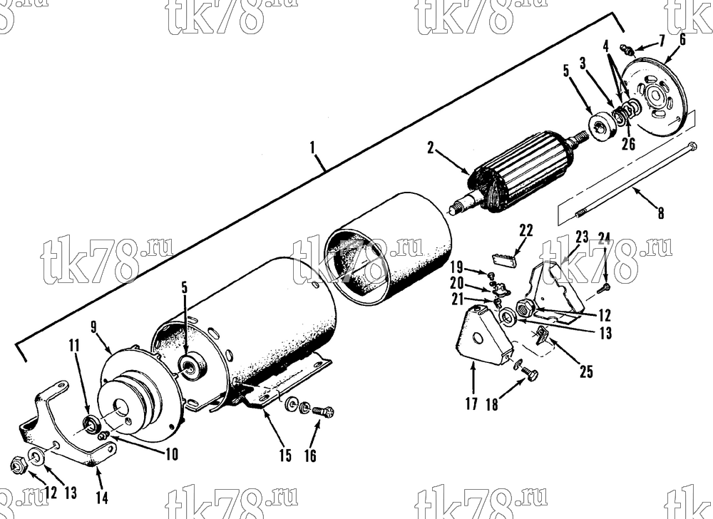 Каталог запчастей для Thermo King RMU-II ALTERNATOR ASSEMBLY (RMU-II M1, M2 & M3)