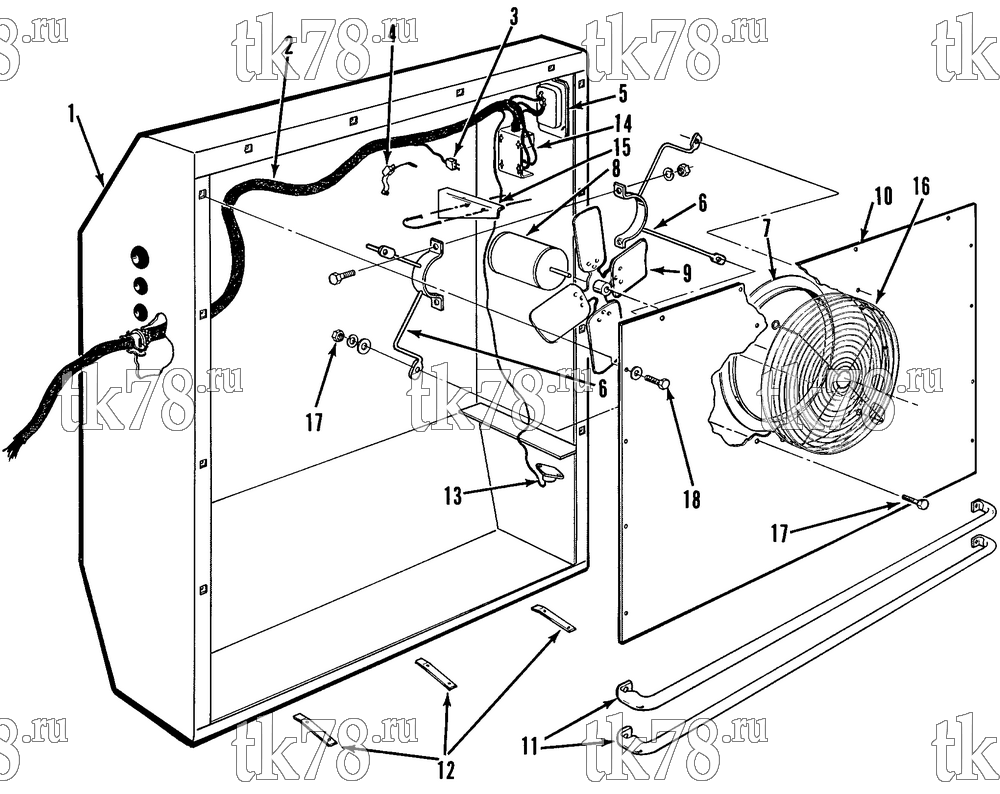 Каталог запчастей для Thermo King  STRUCTURAL ELECTRICAL COMPONENTS - EVAPORATOR