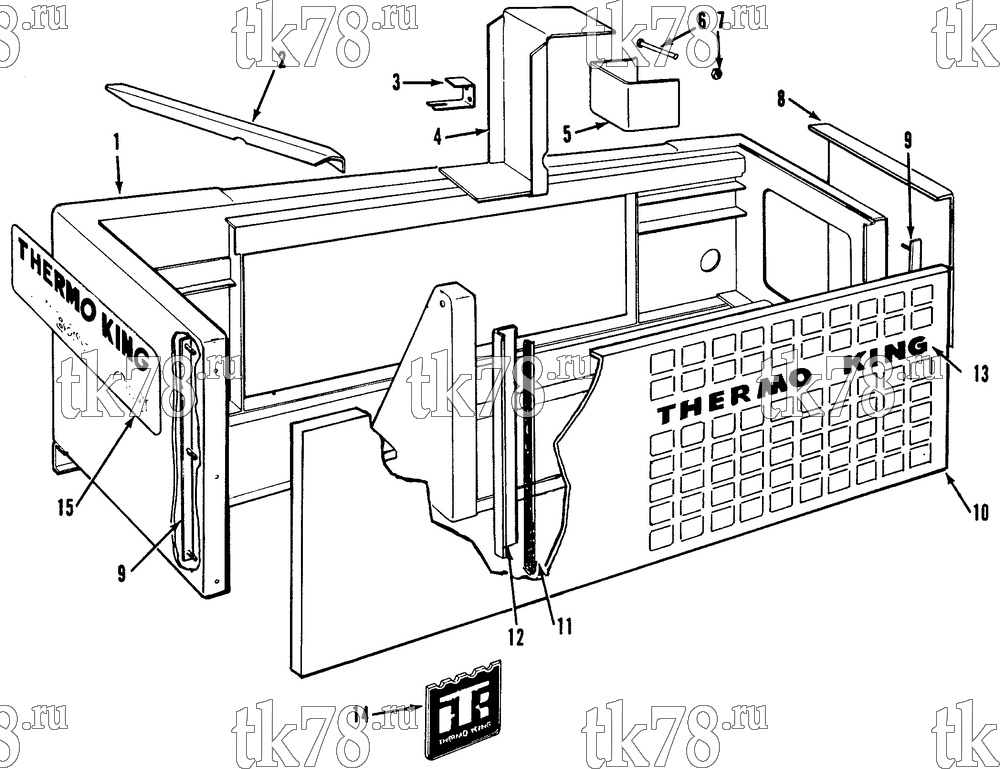 Каталог запчастей для Thermo King  STRUCTURAL COMPONENTS - CONDENSER