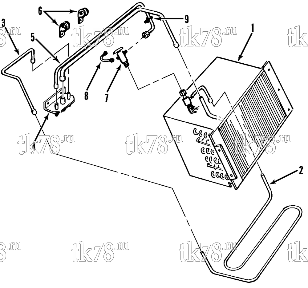 Каталог запчастей для Thermo King STB-II EVAPORATOR w/ HOT GAS DEFROST (STB-II 10D & 20D)