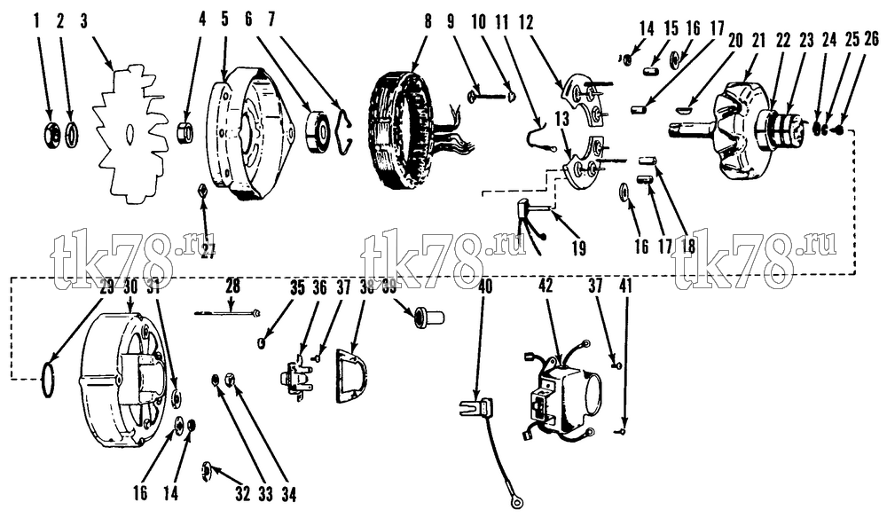 Каталог запчастей для Thermo King  ALTERNATOR ASSEMBLY (72 AMP - URD)