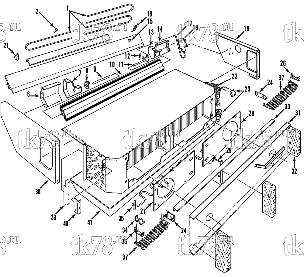 Каталог запчастей для Thermo King RD-I SSIV EVAPORATOR COMPARTMENT