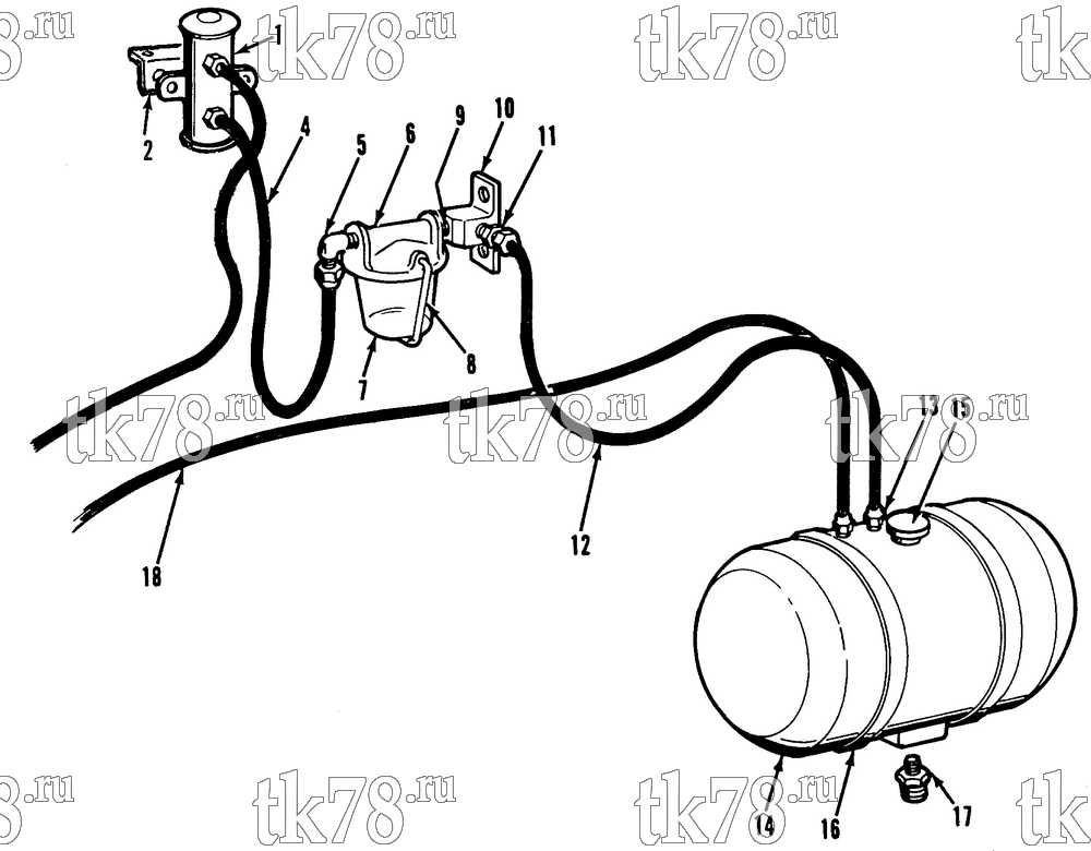 Каталог запчастей для Thermo King RD-I SSIV FUEL TANK & PUMP GROUP