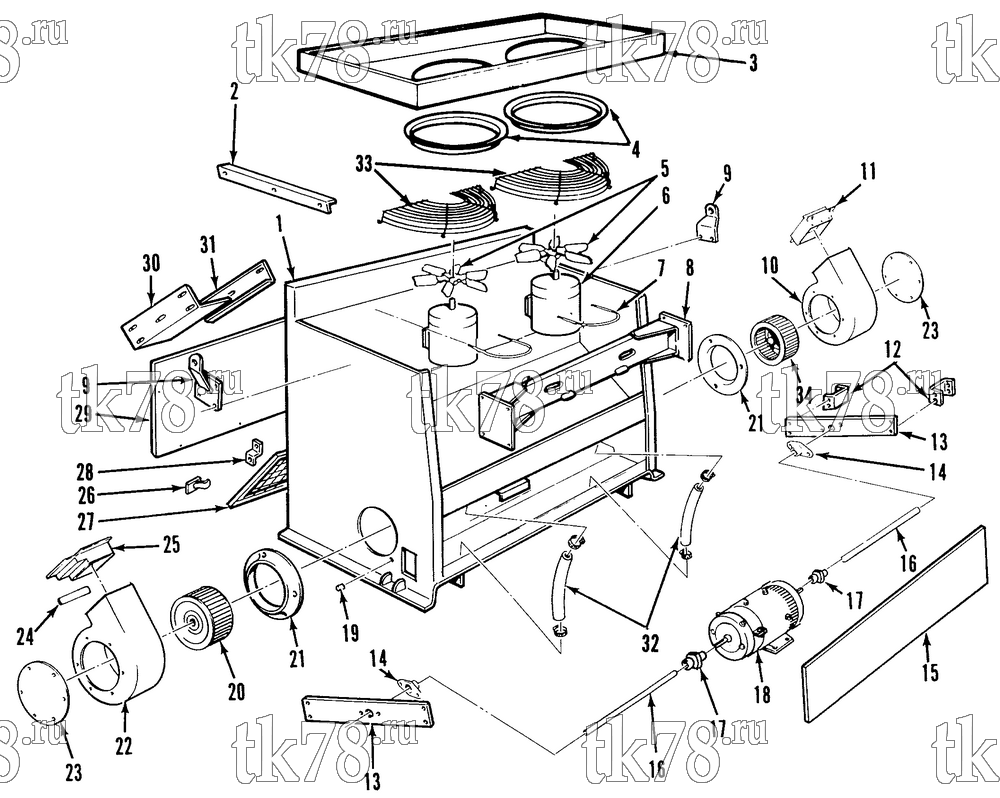 Каталог запчастей для Thermo King  STRUCTURAL COMPONENTS - MOTORS & FANS